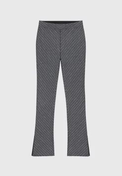 Pinstripe Mini Flared Trousers