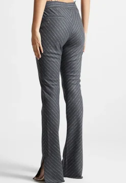 Pinstripe Mini Flared Trousers