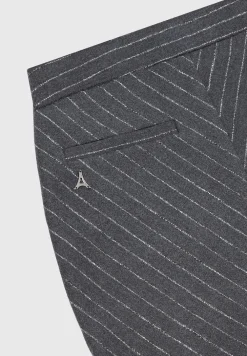 Pinstripe Mini Flared Trousers