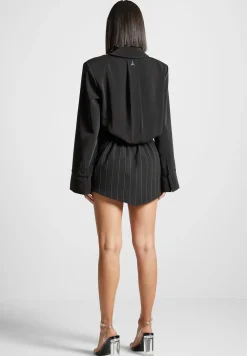 Pinstripe Skirt Shirt Dress