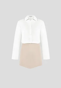 Pinstripe Skirt Shirt Dress