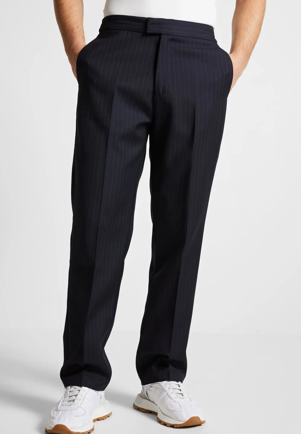 Pinstripe Tailored Trousers