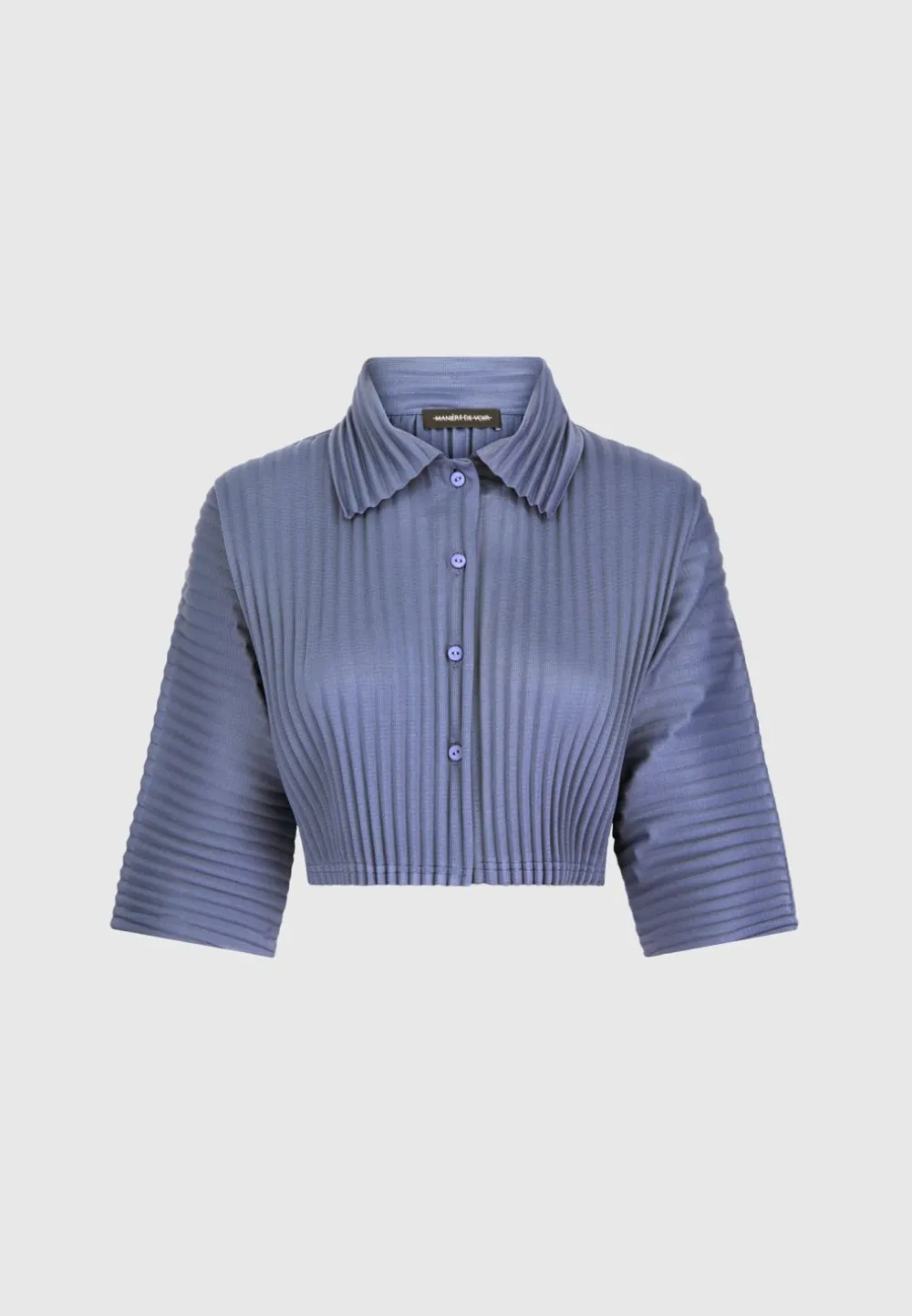Pleated Cropped Shirt