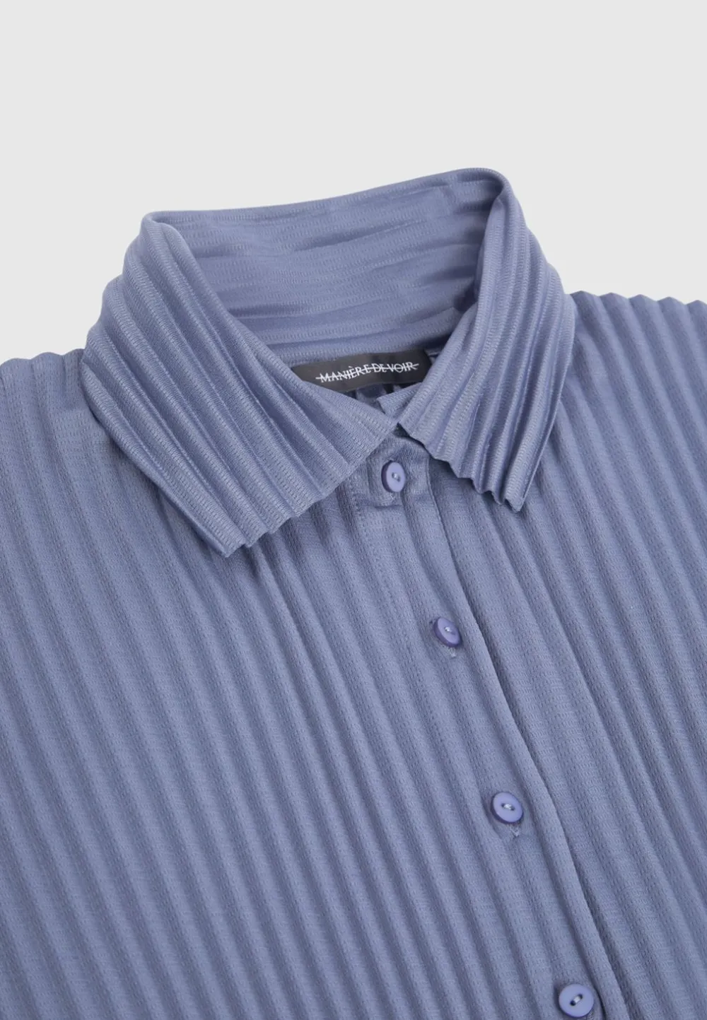 Pleated Cropped Shirt