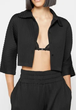 Pleated Cropped Shirt