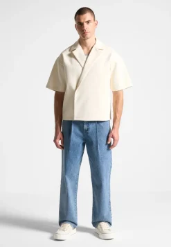 Pleated Jeans - Washed