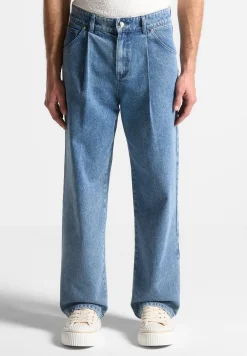 Pleated Jeans - Washed
