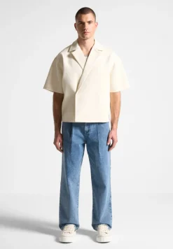 Pleated Jeans - Washed