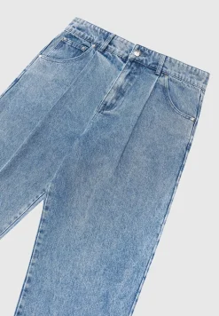Pleated Jeans - Washed
