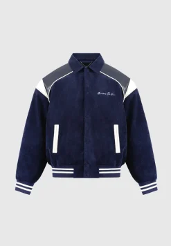 Raglan Corduroy Eiffel Varsity Jacket