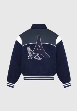 Raglan Corduroy Eiffel Varsity Jacket