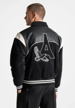 Raglan Corduroy Eiffel Varsity Jacket