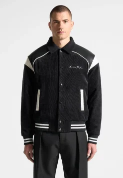 Raglan Corduroy Eiffel Varsity Jacket