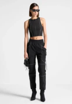 Reflective Piped Cargo Pants