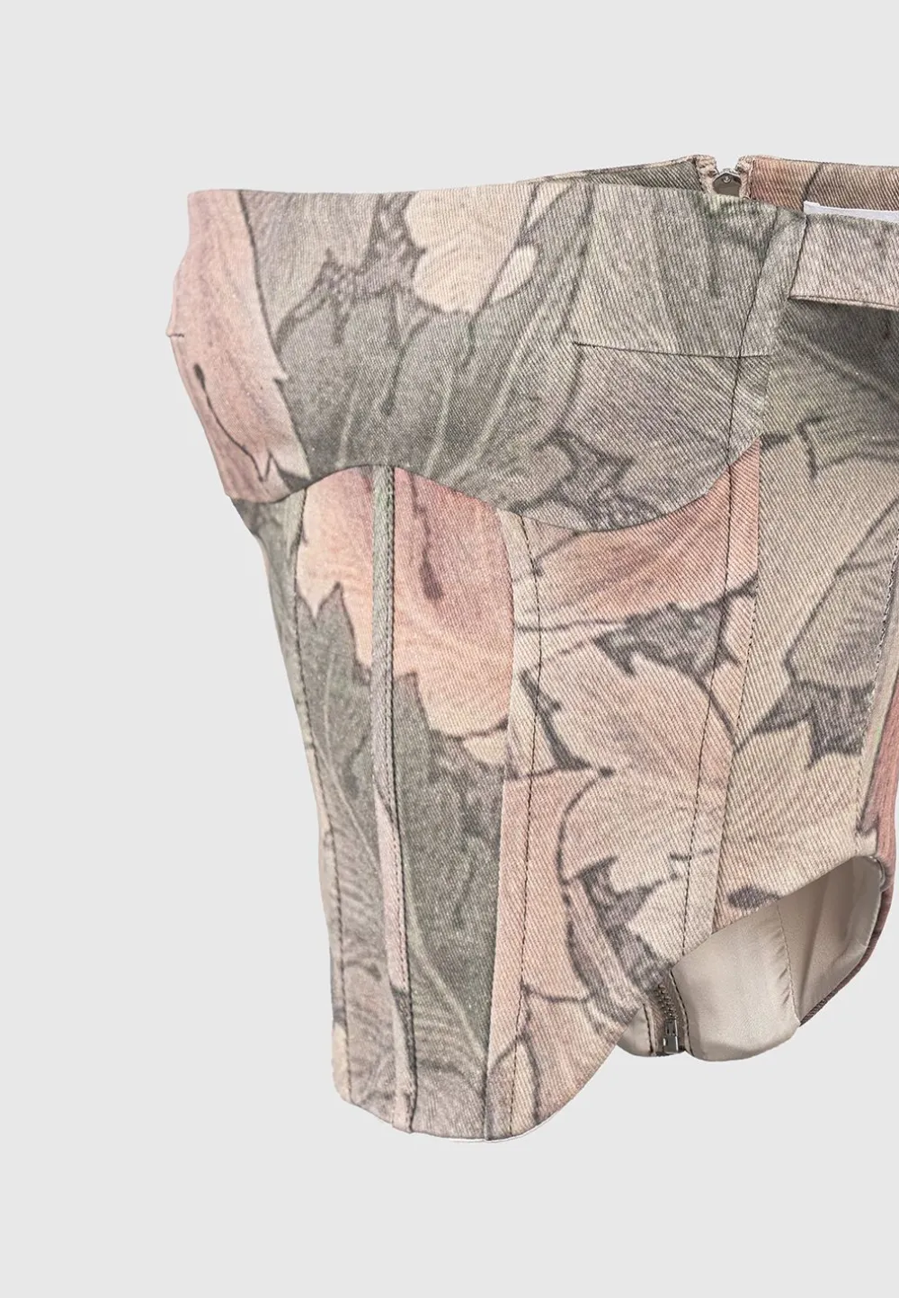 Renaissance Camo Bardot Corset Top