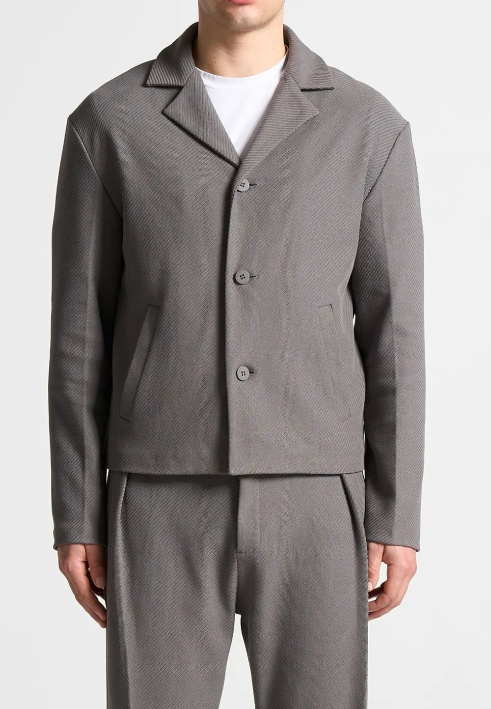 Revere Collar Twill Jacket