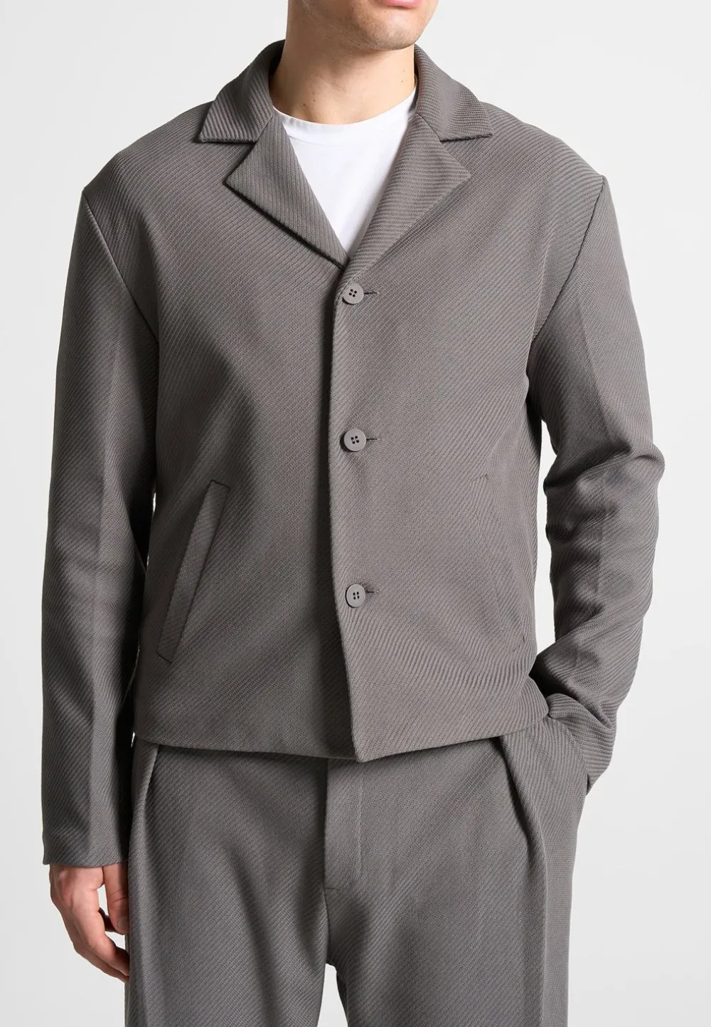 Revere Collar Twill Jacket