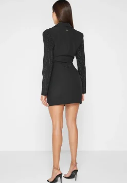 Rhinestone Corset Blazer Dress