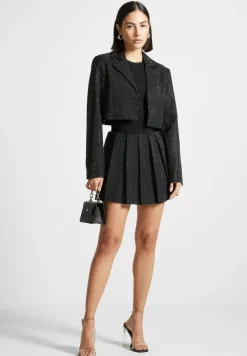 Rhinestone Cropped Blazer