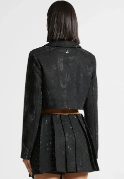 Rhinestone Cropped Blazer