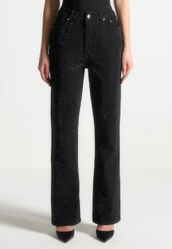 Rhinestone Eiffel Boyfriend Jeans