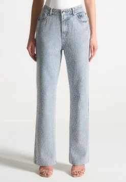 Rhinestone Eiffel Boyfriend Jeans