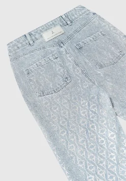 Rhinestone Eiffel Boyfriend Jeans