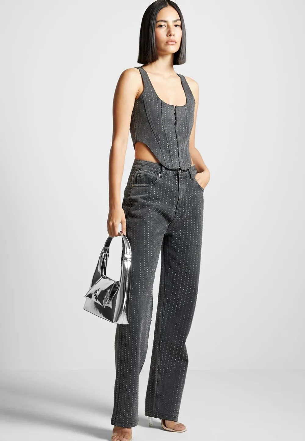 Rhinestone Mom Jeans