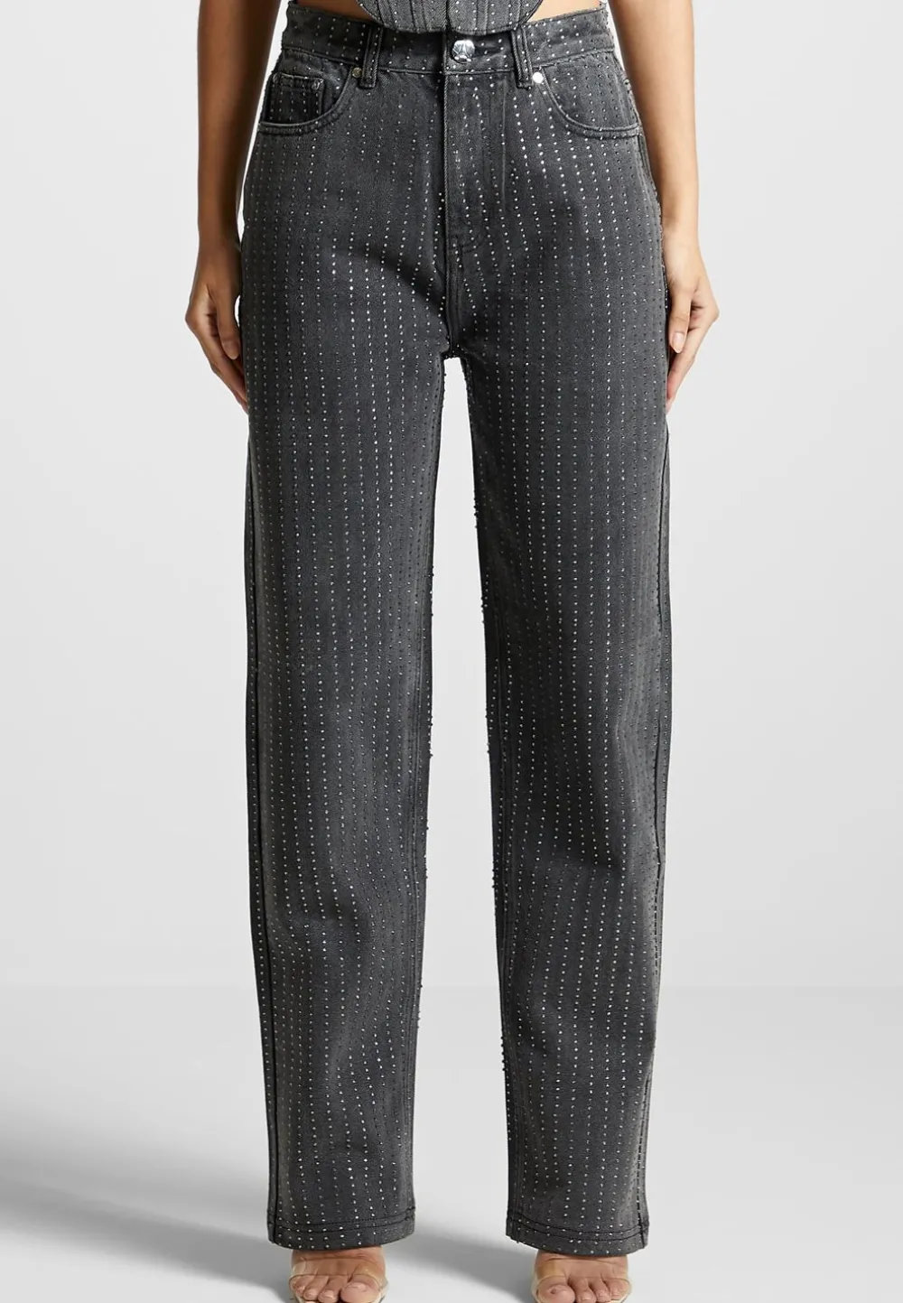 Rhinestone Mom Jeans