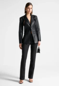 Rhinestone Tailored Straight Leg Trousers