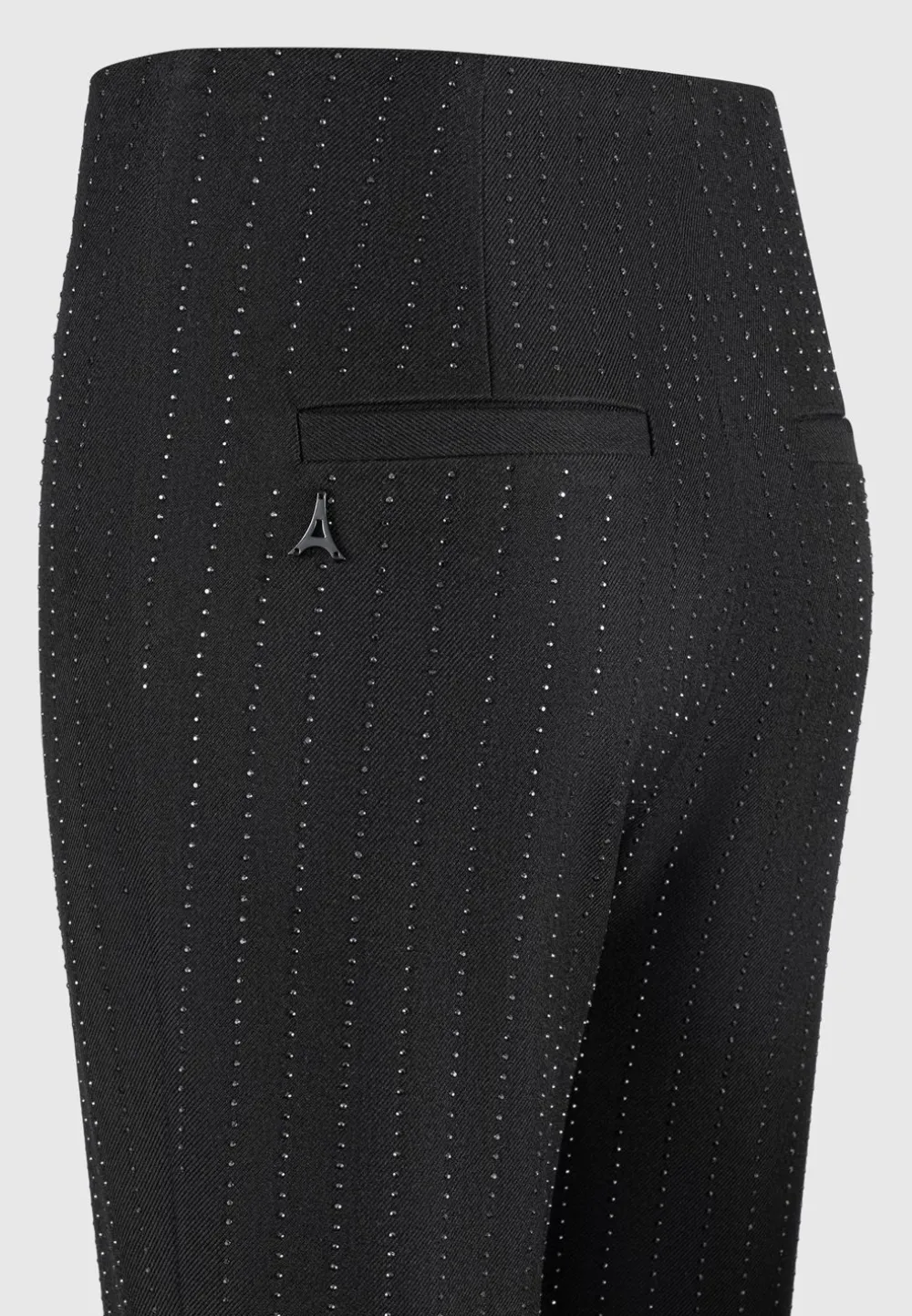 Rhinestone Tailored Straight Leg Trousers