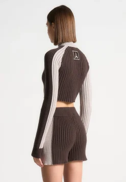 Rib Knit Track Jacket