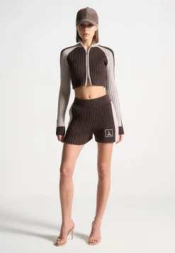 Rib Knit Track Jacket