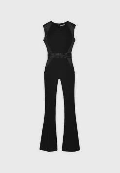 Satin Contour Flared Jumpsuit
