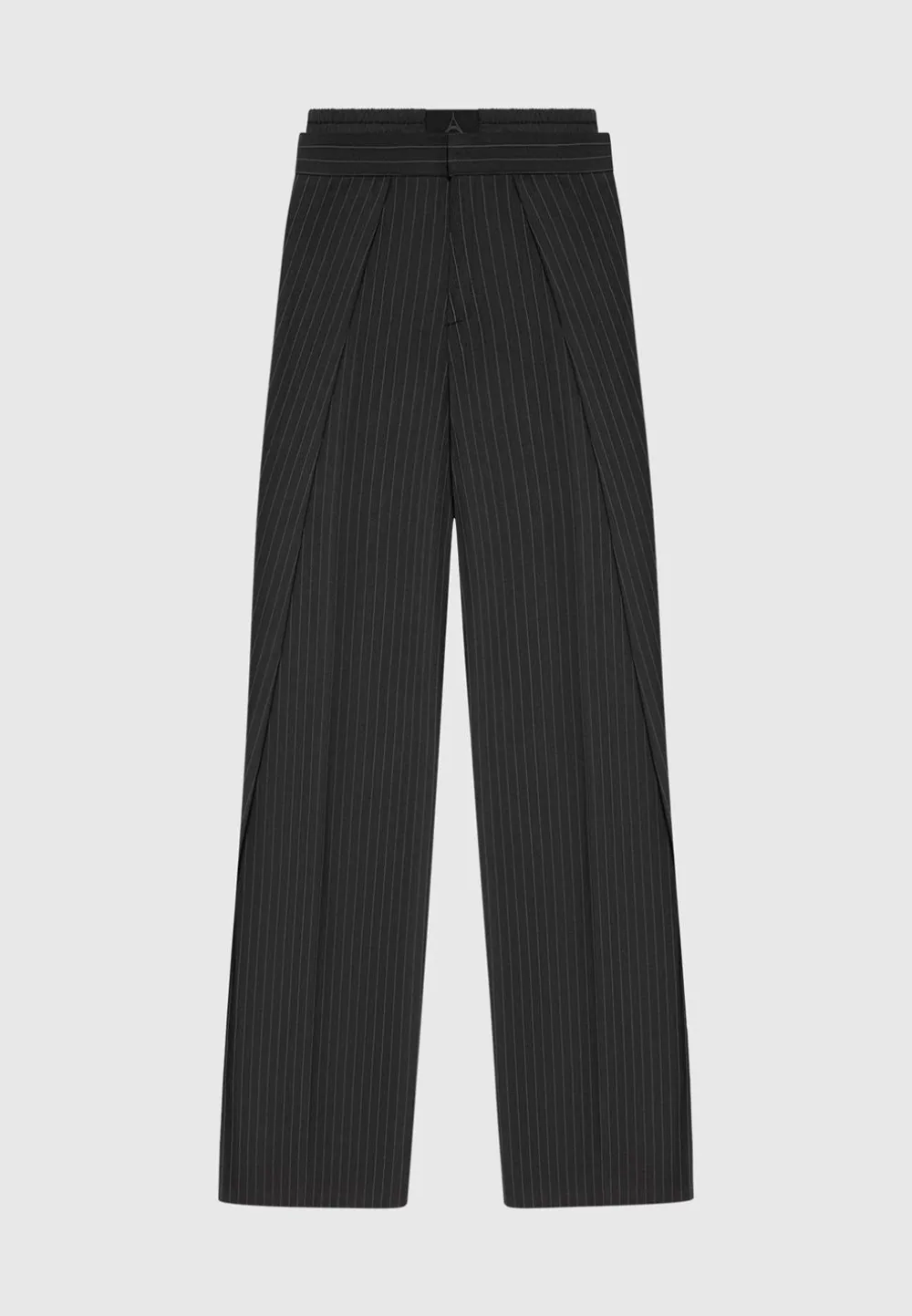 Satin Waistband Pinstripe Trousers