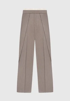Satin Waistband Pinstripe Trousers