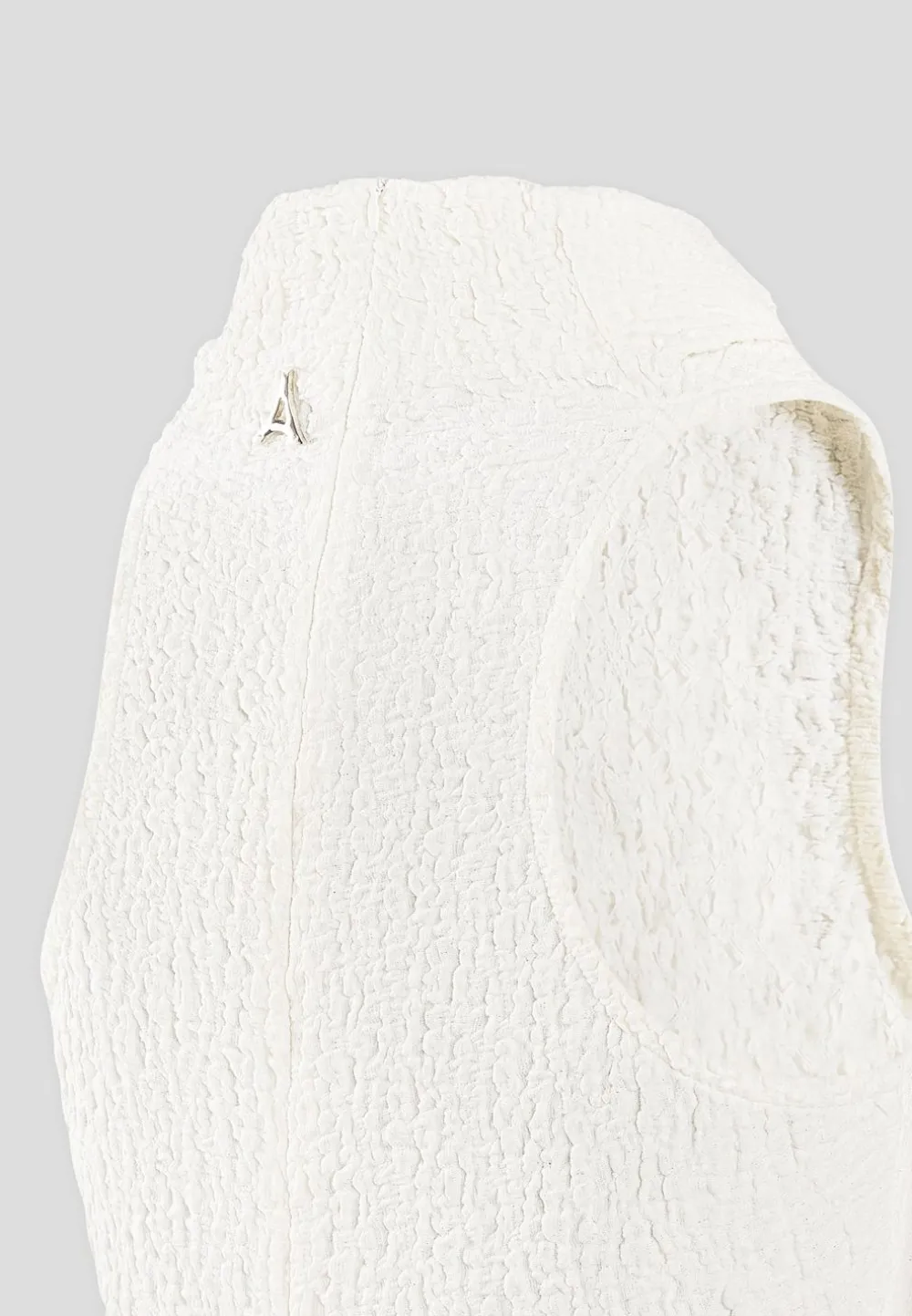 Seersucker Cowl Neck Bodysuit