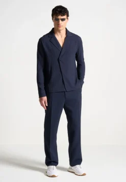 Seersucker Double Breasted Shirt