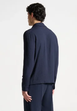 Seersucker Double Breasted Shirt