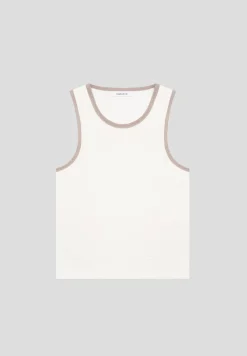 Seersucker Vest - White/Beige