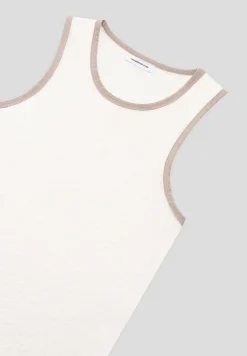Seersucker Vest - White/Beige