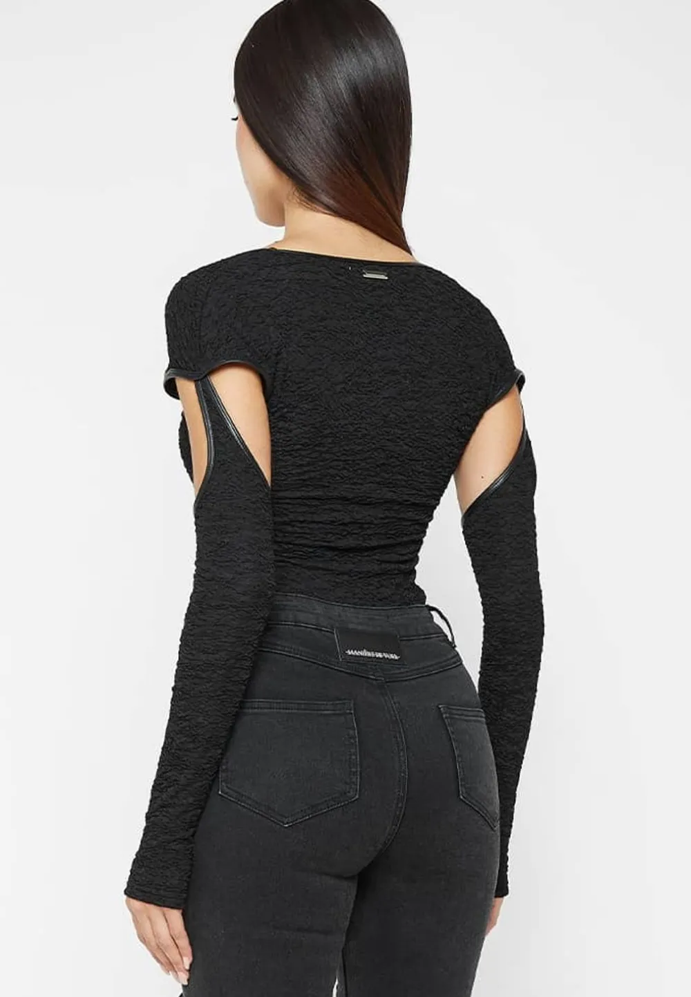 Shirred Cut Out Bodysuit