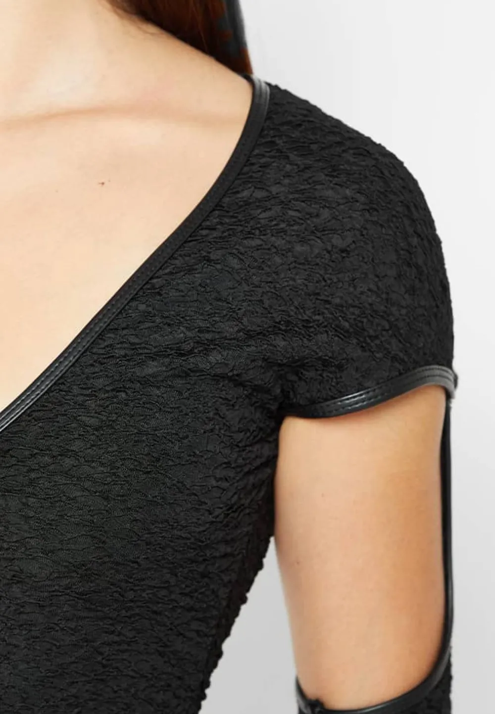 Shirred Cut Out Bodysuit