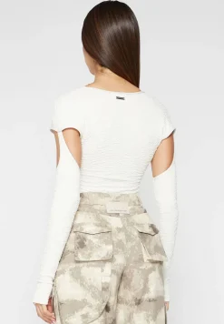 Shirred Cut Out Bodysuit