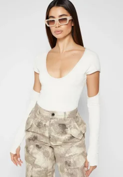 Shirred Cut Out Bodysuit