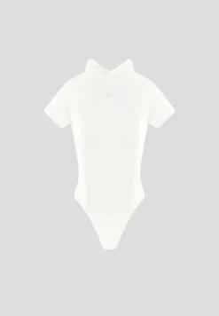 Short Sleeve Bodysuit With Hood