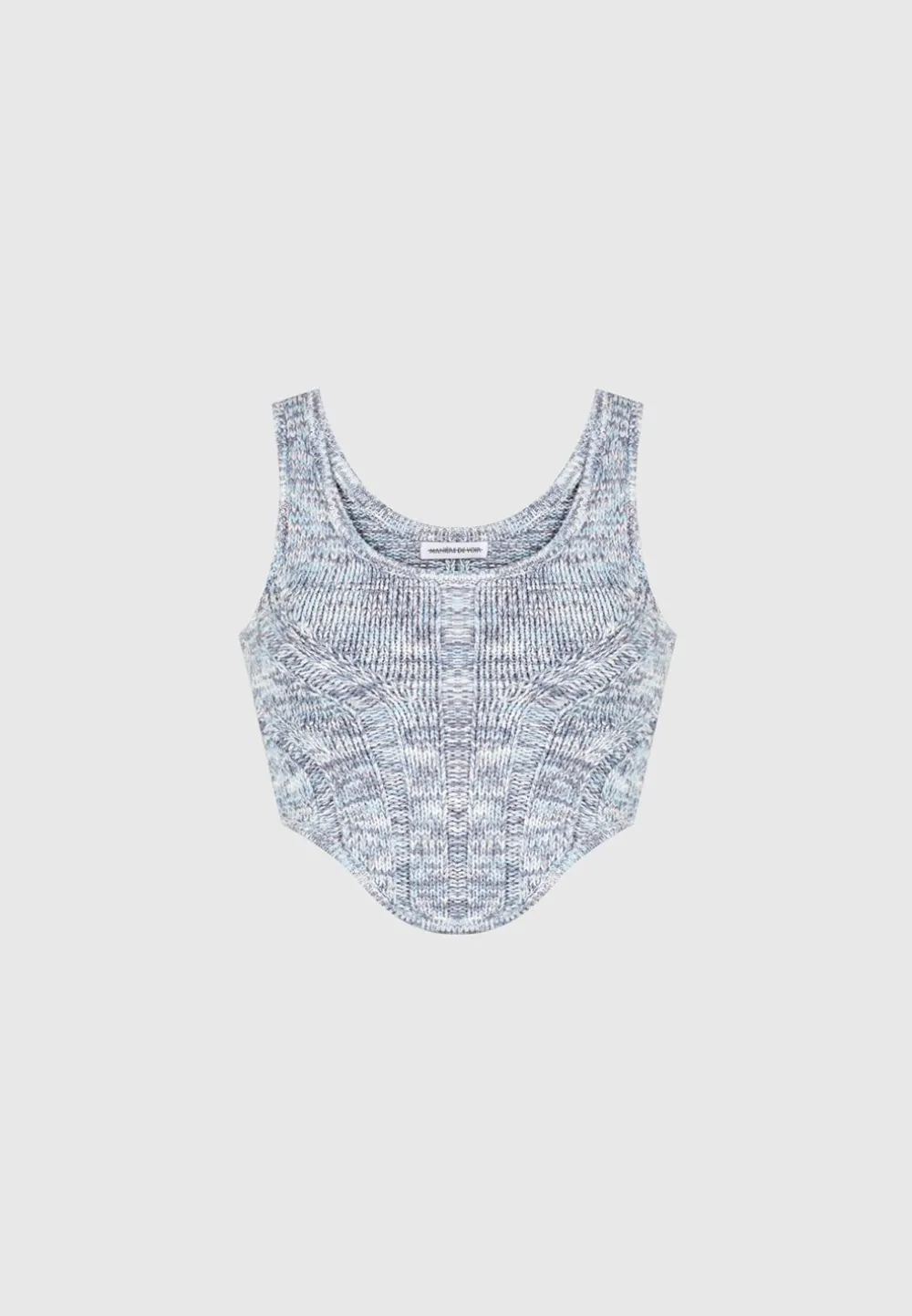 Space Dye Knit Corset Top