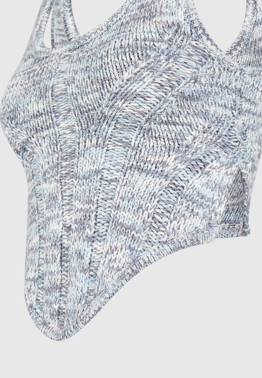 Space Dye Knit Corset Top