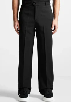 Straight Leg Buttoned Cuff Trousers