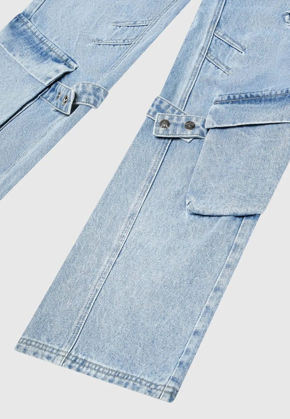 Strap Detail Cargo Jeans